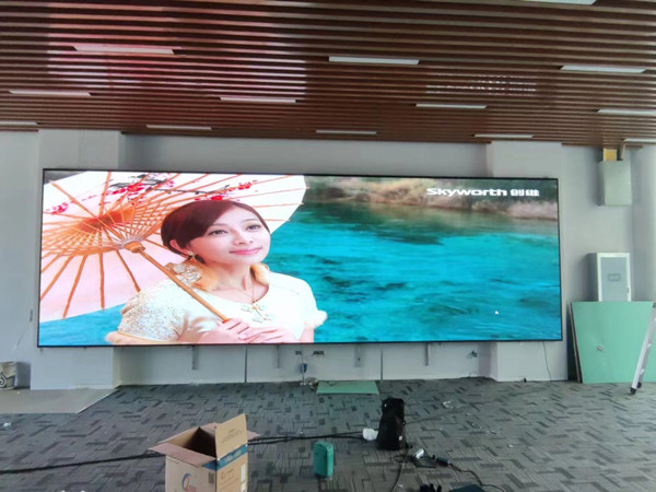 明山P1.53led小间距屏安装案例